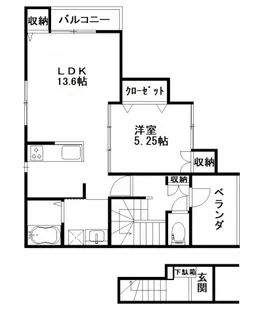 広島県広島市安佐南区長楽寺1【アパート】の間取り