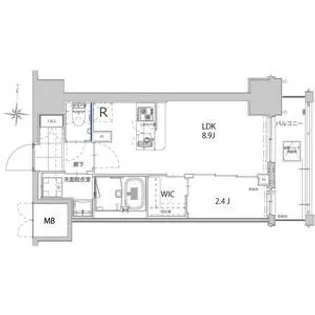 ハーモニーレジデンス名古屋イースト【2階】の間取り