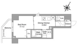 コンフォリア・リヴ関内【2階】の間取り