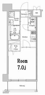 エンクレスト天神WEST【12階】の間取り