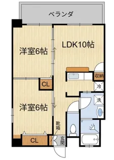 ヴィアレ三原【2階】の間取り