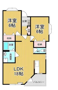 ベイリーフB【1階】の間取り