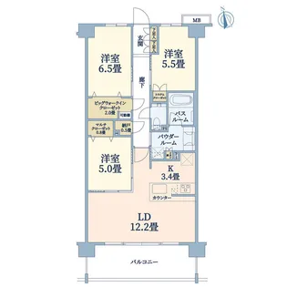 ヴェレーナグラン山手【2階】の間取り