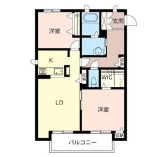 マストコート南桜塚C棟【2階】の間取り