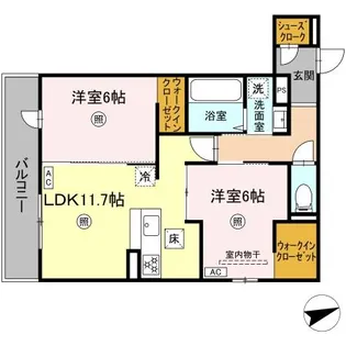 ヴェルシオール リアン【3階】の間取り