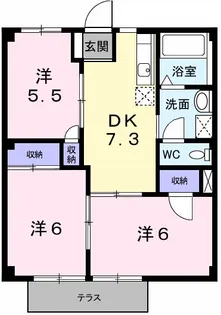 シティシャトレ【1階】の間取り