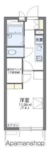レオパレス片野S【3階】の間取り