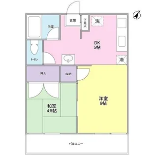 錦ハイツ【2階】の間取り