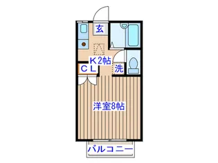 グランデュールパピヨンB棟【2階】の間取り
