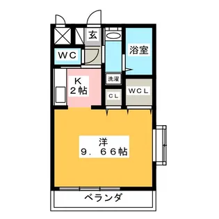 アジュール・カワナ【2階】の間取り