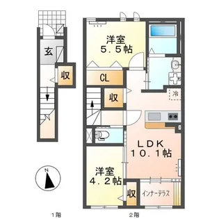 サングレーシア【2階】の間取り