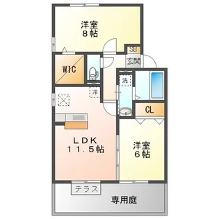 e-ヴィレッジ B棟【1階】の間取り