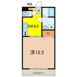 ウィングヴィラ枝野B【1階】の間取り