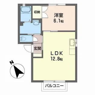 フローラルFUJI B【2階】の間取り