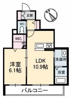 ジャルダン ド シャルム【2階】の間取り