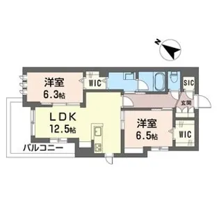 玉川ヒルズ【3階】の間取り
