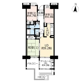 URビーコンヒル能見台サウスヒル【1階】の間取り