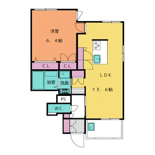 メゾン・ド・ボヌール【1階】の間取り