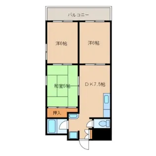 ROSE VILLA【6階】の間取り