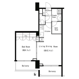 パインコート恵比寿【3階】の間取り