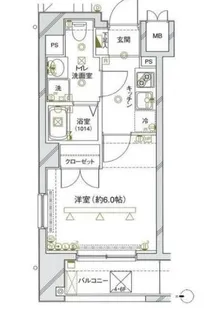 レジオス動坂【4階】の間取り