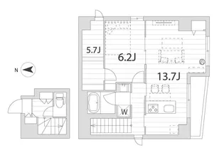 GranDuo武蔵小山II【7階】の間取り