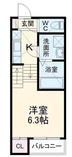 ハーモニーテラス十番II【2階】の間取り
