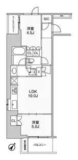 WORVE横浜伊勢佐木町【9階】の間取り