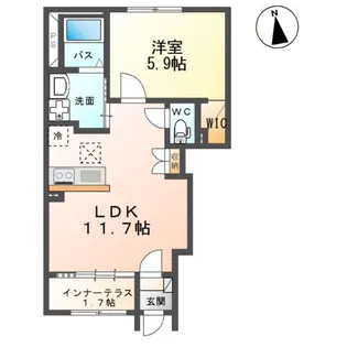 エーレンハイムD【1階】の間取り