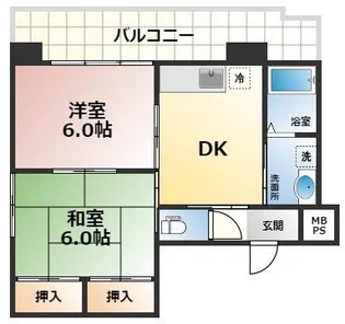 日宝ポニクレール宇品【5階】の間取り