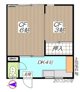 松敬荘【4階】の間取り