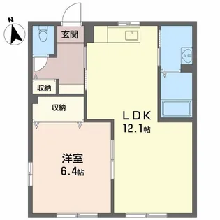 プランドール B棟【1階】の間取り