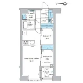 プレディアコート清澄白河【2階】の間取り