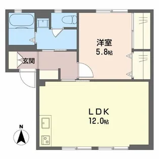 ディアス市川【1階】の間取り