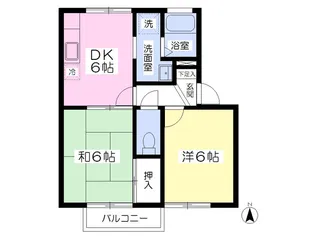 エクセレンス南仙台【1階】の間取り