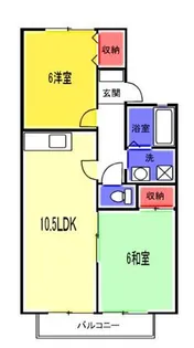 めるべーゆ来留間【2階】の間取り
