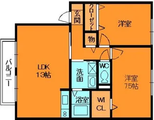 ロイヤルガーデンD【2階】の間取り