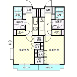 ローズマンションII【3階】の間取り