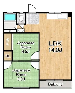 東邦ハイツ【4階】の間取り