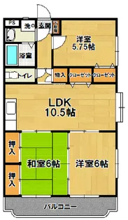 パークサイドつくば【1階】の間取り