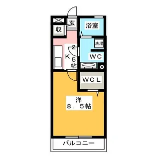 サニーフラット三ツ沢【2階】の間取り