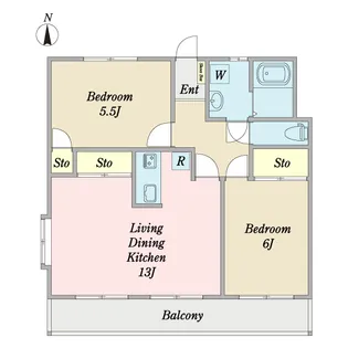 ホームズ第2キューブ花園【1階】の間取り