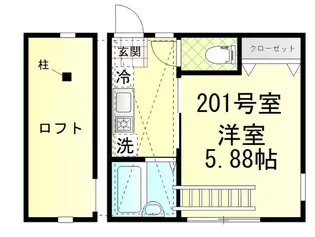 ラカーサ武蔵小杉【1階】の間取り