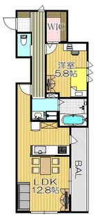 CASA笠屋【2階】の間取り