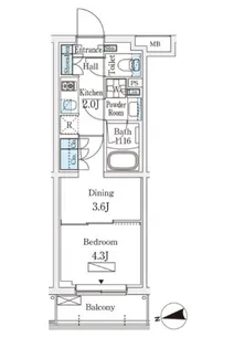 若葉ビューアパートメント【3階】の間取り