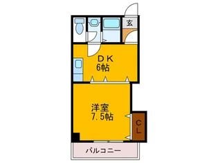 エイチ・ツー・オー大国町【6階】の間取り