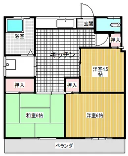 西沢アパート【1階】の間取り