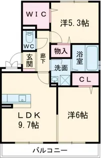 エスポワール【3階】の間取り