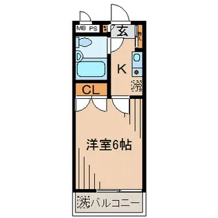 レオパード白楽【3階】の間取り