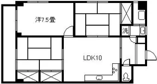 坂之上ハイツ【5階】の間取り